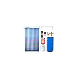 Pachet solar KIT S7 cu colector solar 30 tuburi GOBE Plus, boiler cu 2 serpentine 300 l HeizTech, grup pompare Pumpfix, controler solar simplu TECH, lichid solar, vas expansiune, set fixare, ventil termostatic