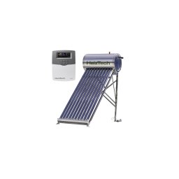 Panou solar nepresurizat automatizat 100 L, 10 tuburi, HeizTech SDS10, rezervor și suport inox, controler SR501