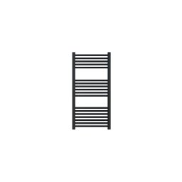 Calorifer portprosop pentru baie, decorativ, negru, drept, cu 18 tevi, 500 x 1000, 437 W