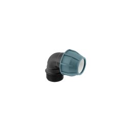 Cot de compresiune PE, 90 grade, 25 x 3/4", filet-exterior, AQUATECH