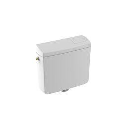 Rezervor WC GLADYS, aparent semiînălțime, izolat, alimentare laterală, 6/9 L, alb