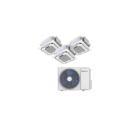 Aparat aer conditionat multisplit 27000 BTU, pentru 3 incaperi, 1 x unitate interna tip caseta 9000 BTU, 2 x unitate interna tip caseta 12000 BTU, BlauTech