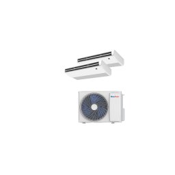 Aparat de aer condiționat multisplit 27000 BTU, BlauTech 2 camere unități pardoseală-tavan 12000 + 18000 BTU