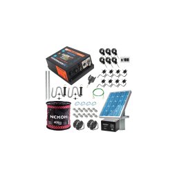 Pachet complet gard electric NEXON HeavyShock PRO 5J cu solar si bateria, 400 m