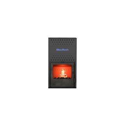 Termoșemineu pe lemne 13.7 kW, pentru încălzire centrală, cu geam termoizolantă, antracit, BT-HIDRO15 A, BlauTech
