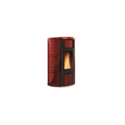 Termosemineu pe peleti, tip centrala, 5,4–19 kW, putere transmisa apei 4,0–14,7 kW pentru 545 m3, Iside Idro 5.0, La Nordica-Extraflame, culoarea Bordeaux