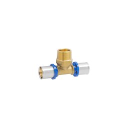 Teu presare 16 x 1/2", filet exterior, APE RACCORDERIE, alama, pentru tevi multistrat