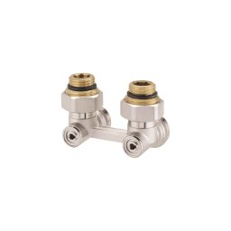 Robinet Purmo bitubular tip H colţar cu adaptor 3/4"-1/2", cu racordare din perete