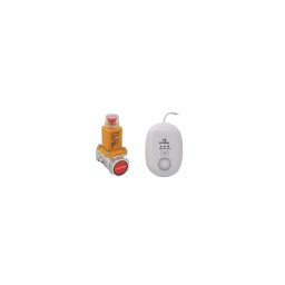 Detector gaze cu electrovalvă 3/4", alimentare 220V, pentru GPL și gaz metan, normal deschis cu rearmare manuală, ERMETIQ ELG-QDF/E34