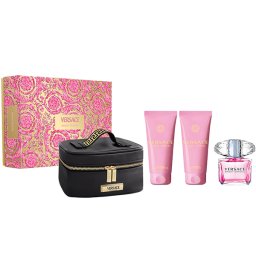 Versace Bright Crystal EDT 90 ml + SG 100 ml + BG 100 ml + Cosmetic bag (Femei)