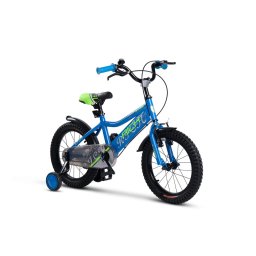 Bicicleta Copii 4-6 ani Rich R1605A 16", Albastru/Verde