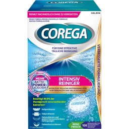 TABLETE EFERVESCENTE COREGA “4 IN 1” PENTRU CURATAREA INTENSIVA SI IGIENIZAREA PROTEZEI DENTARE - PROSPETIME MENTA 108 BUC