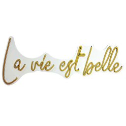 Decor de perete Re-Bloom, La Vie Est Belle, LED, PVC, portocaliu, 62 x 2 x 22 cm