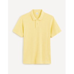 Tricouri polo pentru barbati Celio - galben