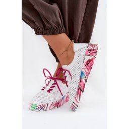 Pantofi cu platformă din piele pentru femei EVENTO