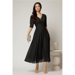 Rochie de ocazie negru sidef lunga de ocazie