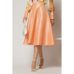 Fusta DY Fashion clos din tafta roz somon