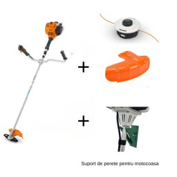 Pachet Promo Motocoasa STIHL FS 70 CE + Suport perete + Cap pentru cosit + Aparatoare