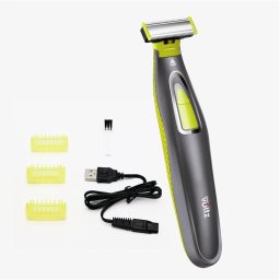 Aparat de ras fara fir Oliver Voltz OV51812C, 5 W, USB, 300 mAh, Lama detasabila, Negru/Galben