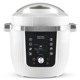 Multicooker Instant Pot Pro Max 112-0001-01-EU, 1200 W, 5,7 l, 105 kPa, 10 programe, Nutriboost, WiFi, ecran LCD, oțel inoxidabil, alb/mat