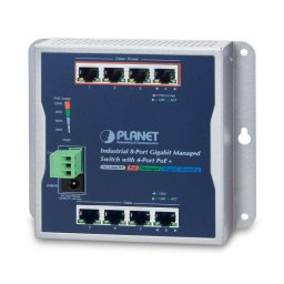 Switch PLANET WGS-804HPT network switch Managed Gigabit Ethernet (10/100/1000) Power over Ethernet (PoE) Black
