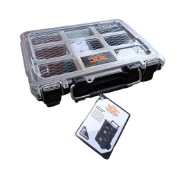 Cutie de atelier Keter ROC Pro Gear 2.0-Half, pentru suruburi, bolturi si cuie, 27x35cm, pana la 25 kg, 7 recipiente detasabile, Negru