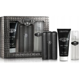 Set Cuba Prestige Black Men, EDT 90 ml + after shave 100 ml + gel de duș 200 ml