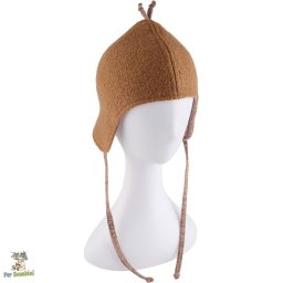 Caciula copii din lana fiarta, Culoare Camel
