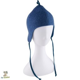 Caciula copii din lana fiarta, Culoare Dark Jeans