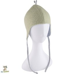 Caciula copii din lana fiarta, Culoare Dusty Green