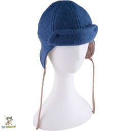 Căciulă pentru copii de Cazac din lână fiartă, Culoare Dark Jeans