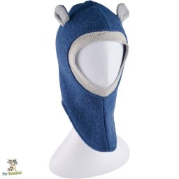 Cagulă copii din lână fiartă, Culoare Dark Jeans