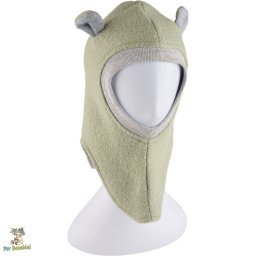 Cagulă copii din lână fiartă, Culoare Dusty Green
