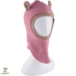 Cagulă copii din lână fiartă, Culoare Old Pink