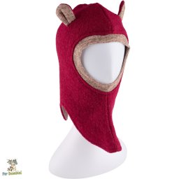 Cagulă copii din lână fiartă, Culoare Red
