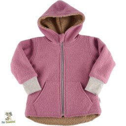 Jachetă pentru copii din lână fiartă, Culoare Old Pink