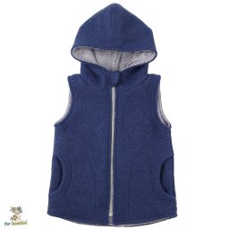 Vesta din lana fiarta,Culoare Dark Jeans