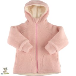 Jacheta din lana merino fleece,Culoare Pink