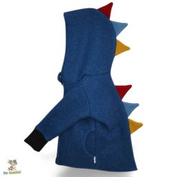 Jacheta dino pentru copii din lana fiarta,Culoare Dark Jeans