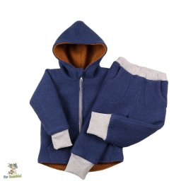 Compleu pentru copii din lana fiarta,Culoare Dark Jeans