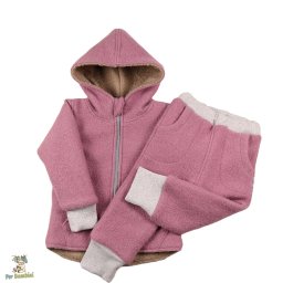 Compleu pentru copii din lana fiarta,Culoare Old Pink