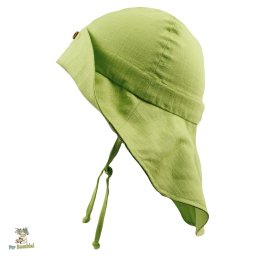 Palarie copii din in prespalat,Culoare Verde Fistic