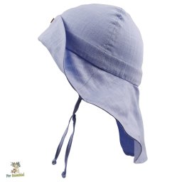 Palarie copii din in prespalat,Culoare Blue