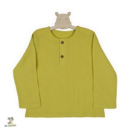 Bluză din Muselină pentru Copii ,Culoare Verde Prazuliu / Fistic
