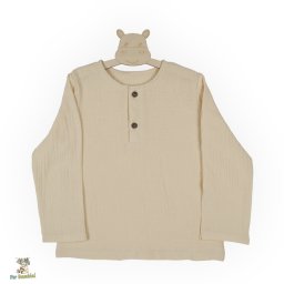Bluză din Muselină pentru Copii ,Culoare Beige