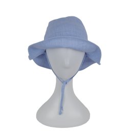 Palarie copii din in prespalat,Culoare Blue