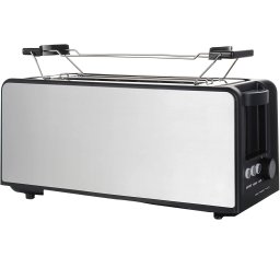 Prajitor de paine Emerio TO-124806,fara BPA, 1400 wati, 6 trepte de putere, 2 feli, argintiu