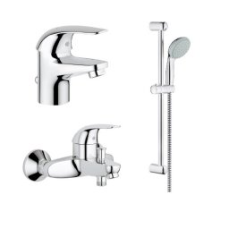 SET BATERII GROHE EUROECO (LAVOAR CADA/DUS) + SET DUS TEMPESTA NEW 100 (1F)