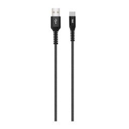 Cablu de Date si Incarcare USB 2.0 A Tata, USB-C, 1 m, Well, Negru