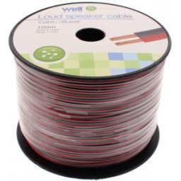 Set 2 x Cablu Difuzor Rosu / Negru 2 x 0.35mmp, 100m, Well